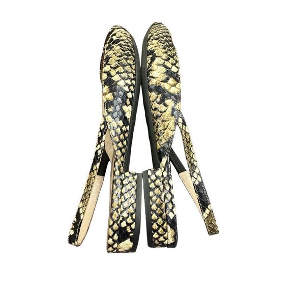 Everlane The Editor Slingback Flats snake skin snakeskin pointed toe shoes 51/2 - Picture 4 of 9